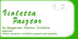 violetta pasztor business card